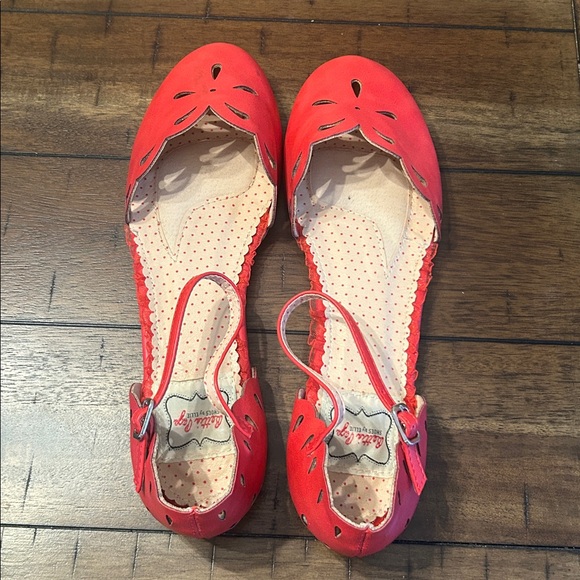 Bettie Page by Ellie Red Retro Cutout Mary Jane Size 9 - Picture 4 of 13
